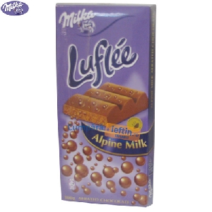 Ciocolata cu lapte aerata Milka Luflee 100 gr Ciocolata cu lapte aerata Milka Luflee 100 gr