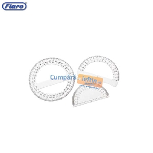 Raportor Flaro plastic 180 grade 10 cm Raportor Flaro plastic 180 grade 10 cm