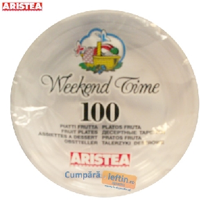 Farfurii plastic unica folosinta Aristea 100 buc x 20.3 cm