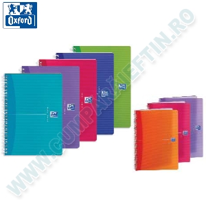 Caiet de birou cu spira Oxford My colours 90 file Caiet de birou cu spira Oxford My colours 90 file