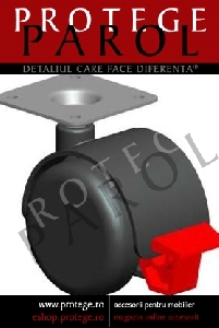 Rotila BA-1214,D45mm,max 30kg,negru,cu frana Rotila BA-1214,D45mm,max 30kg,negru,cu frana