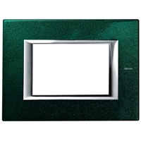 Placa ornament 3 module Green Sevres Bticino Axolute Placa ornament 3 module Green Sevres Bticino Axolute