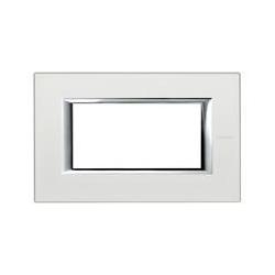 Placa ornament 4 module Silver Bticino Axolute Placa ornament 4 module Silver Bticino Axolute