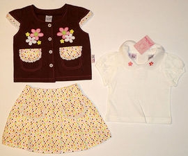 Camasuta cu tricou si fustita cu buline - 12622C 12622C Camasuta cu tricou si fustita cu buline - 12622C 12622C