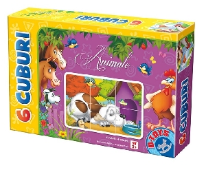 6 cuburi cu animale D-Toys 6 cuburi cu animale D-Toys