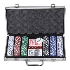 Poker set 300 de piese in servieta de aluminiu