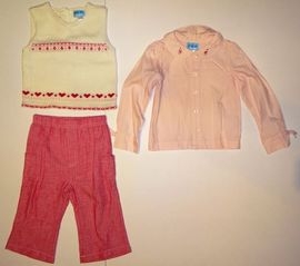 Set hainute pentru fetite Inimioare micute - 14835