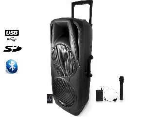 Boxa portabila Ibiza Sound PORT225VHF-BT,600W Boxa portabila Ibiza Sound PORT225VHF-BT,600W