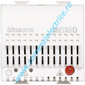 DETECTOR GAZ METAN BTICINO MATIX, 2 MODULE, ALB DETECTOR GAZ METAN BTICINO MATIX, 2 MODULE, ALB
