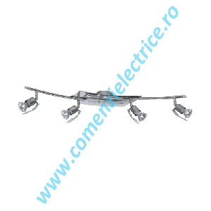 Plafoniera Arda 9520004LED nichel satinat 4x5.5W GU10 LED 1600LM lumina calda A++