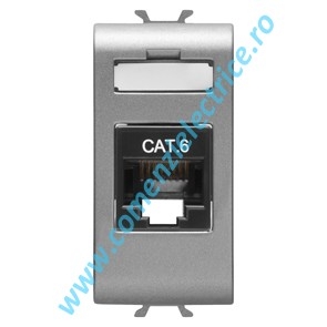PRIZA UTP RJ45 CAT6 GEWISS CHORUS, 1 MODUL, TITAN