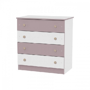 Comoda din lemn cu 4 sertare Dresser Lorelli, White and Cappuccino Comoda din lemn cu 4 sertare Dresser Lorelli, White and Cappuccino
