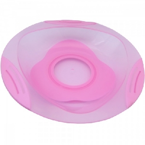 Farfurie cu ventuza si contur moale R0542 Primii Pasi, Roz Farfurie cu ventuza si contur moale R0542 Primii Pasi, Roz