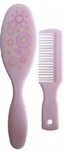 Set perie si pieptene pentru copii R0556 Primii Pasi, Roz Set perie si pieptene pentru copii R0556 Primii Pasi, Roz