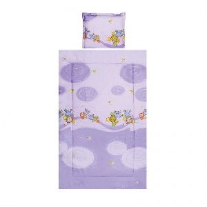 Set lenjerie de pat 3 piese Lorelli, Hippo Violet Set lenjerie de pat 3 piese Lorelli, Hippo Violet