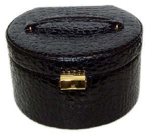 Cutie neagra de bijuterii rotunda Cutie neagra de bijuterii rotunda