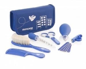 Set igiena pentru copii Baby Kit Miniland, Bleu Set igiena pentru copii Baby Kit Miniland, Bleu