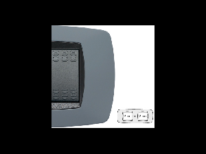 Placa ornament technopolimer, 2+2 module, gri deschis Placa ornament technopolimer, 2+2 module, gri deschis