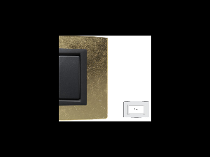 Placa Vitra sticla frunza de aur, 4 module, mod comanda gri