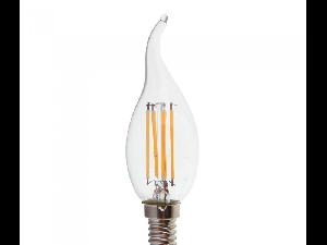 Bec LED Filament,4 w,E14,lumina calda,bulb sticla tip flacara lumanare calda