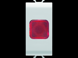 Lampa prezenta tensiune - RED - 1 MODULE - WHITE - CHORUS