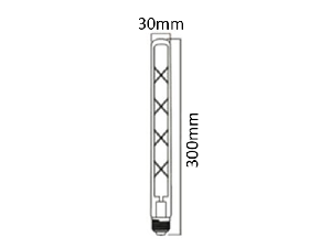 Sursa de iluminat, bec F?LAMENT T30 300 8W E27 ADVANCE 2200K