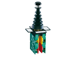 JOYSTICK, Ø22MM 8LM METAL SERIES, WITH Interblocaj mecanic. COMPLETE WITH AUXILIRY CONTACT, INSTABLE, 4 NO Contact auxiliarS