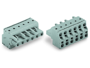 2-conductor female connector; 2.5 mm²; Pin spacing 7.5 mm; 4-pole; 2,50 mm²; gray