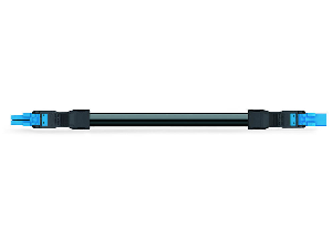 pre-assembled interconnecting cable; Eca; Socket/plug; 2-pole; Cod. I; H05Z1Z1-F 2 x 1,50 mm²; 6 m; 1,50 mm²; blue