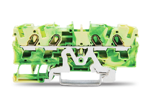 4-conductor ground terminal block; 4 mm²; suitable for Ex e II applications; side and center marking; for DIN-rail 35 x 15 and 35 x 7.5; Push-in CAGE CLAMP®; 4,00 mm²; green-yellow