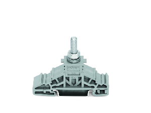 Stud terminal block; lateral marker slots; for DIN-rail 35 x 15 and 35 x 7.5; 1 stud, M6; 35,00 mm²; gray