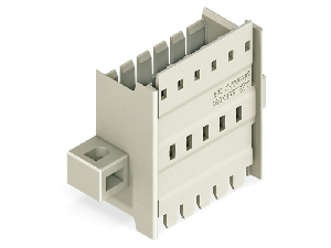 Panel feedthrough male connector; clamping collar; Pin spacing 3.5 mm; 2-pole; light gray