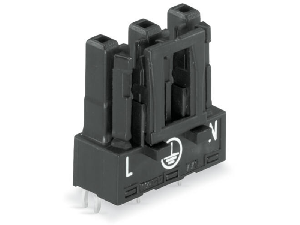 Socket for PCBs; straight; 3-pole; Cod. A; black