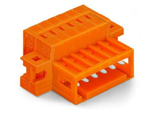 1-conductor male connector; 100% protected against mismating; clamping collar; 1.5 mm²; Pin spacing 3.81 mm; 12-pole; 1,50 mm²; orange