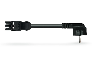 pre-assembled adapter cable; Socket/SCHUKO plug; 3-pole; Cod. A; H05VV-F 3G 1.5 mm²; 2 m; 1,50 mm²; white