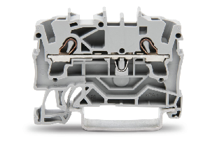 2-conductor through terminal block; 2.5 mm²; suitable for Ex e II applications; side and center marking; for DIN-rail 35 x 15 and 35 x 7.5; Push-in CAGE CLAMP®; 2,50 mm²; gray