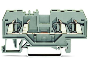 3-conductor through terminal block; 2.5 mm²; center marking; for DIN-rail 35 x 15 and 35 x 7.5; CAGE CLAMP®; 2,50 mm²; gray
