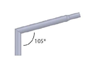 BRAT simplu pentru stalp iluminat cu inclinare 105 grade 50 cm BRAT simplu pentru stalp iluminat cu inclinare 105 grade 50 cm