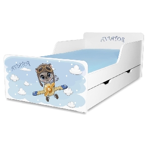 Pat copii Aviator 2-12 ani cu sertar - PC-P-AVT-SRT-80 Pat copii Aviator 2-12 ani cu sertar - PC-P-AVT-SRT-80