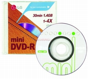 LG - Blank Mini DVD-R, 1.47GB, 4x, 1 bucata (cititi mai jos)