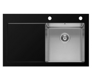 Chiuveta Pyramis Crystalon 1B1D Black ST 860x530 Chiuveta Pyramis Crystalon 1B1D Black ST 860x530