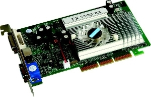 Placa video Galaxy GeForce FX5500 256MB DDR Placa video Galaxy GeForce FX5500 256MB DDR