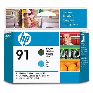 HP Cap Printare HP 91 Negru Mat & Cyan HP Cap Printare HP 91 Negru Mat & Cyan