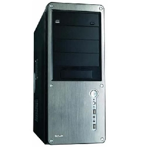 Carcasa Delux MF483, 450W, Negru/Argintiu, ATX