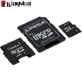 Card Micro SD Kingston  8 GB  cu doua adaptoare