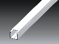 Canal cablu PVC+capac, margini rotunde, 60x60, alb, Kopos