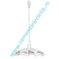 Pendul Vetro 3041 alb/violet E27 1x60W