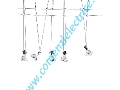 Spot pe sina Cable Kits argintiu 5x20W G5.3