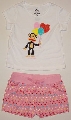 Tricou alb cu pantalonas scurt - 9300 9300