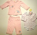 Pijamale bebeluse cu floricele albastre pentru fetite- 14188 14188